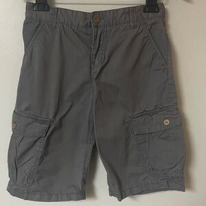 Boys Gray Cargo Shorts